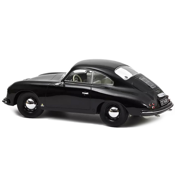 1952 Porsche 356 Coupe Black with White Interior 1/18 Diecast Model Car