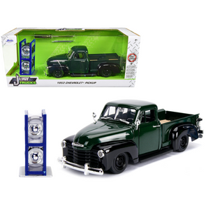 1953 Chevrolet 3100 Pickup Truck Green with Extra Wheels "Just Trucks" Series 1/24 Diecast
