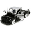 1953 Chevrolet 3100 Pickup Truck Silver Metallic with Black Flames with Extra Wheels 1/24 Diecast