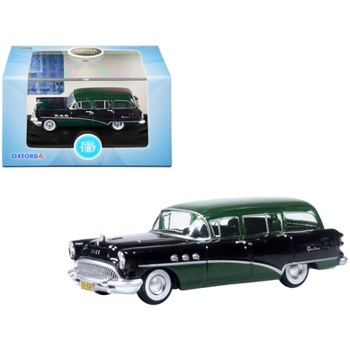 1954 Buick Century Estate Wagon Baffin Green 1/87 (HO) Scale Diecast Model Car by Oxford Diecast