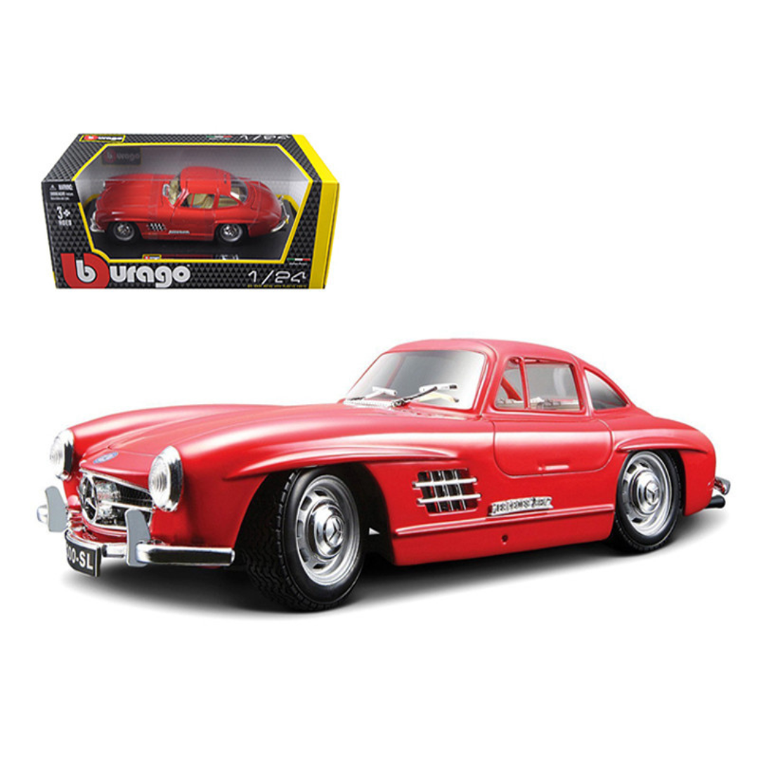 1954-mercedes-benz-300-sl-gullwing-red-1-24-diecast-model-car-by-bburago