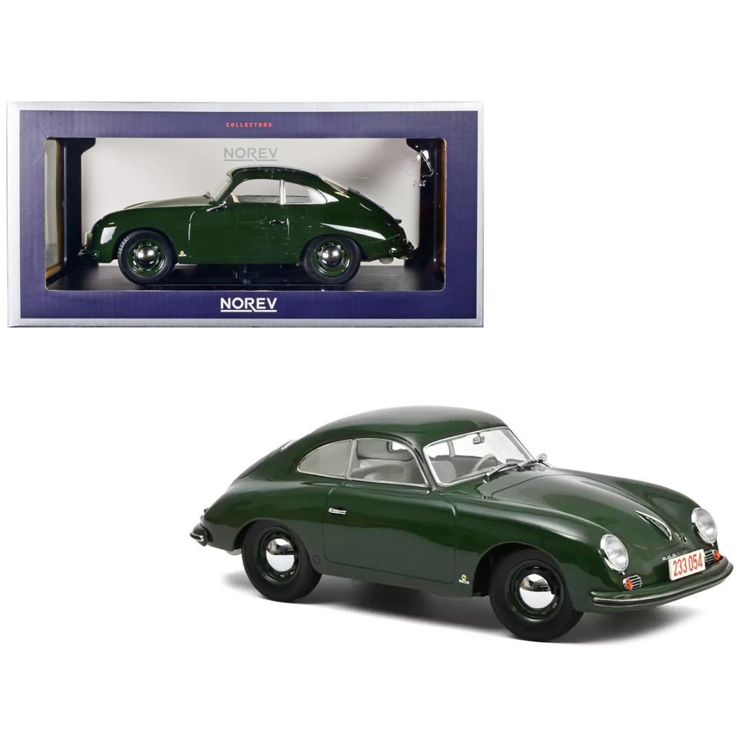 1954 Porsche 356 Coupe Green with White Interior 1/18 Diecast Model Car