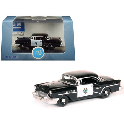 1955 Buick Century "California Highway Patrol" 1/87 (HO) Scale Diecast Model Car by Oxford Diecast