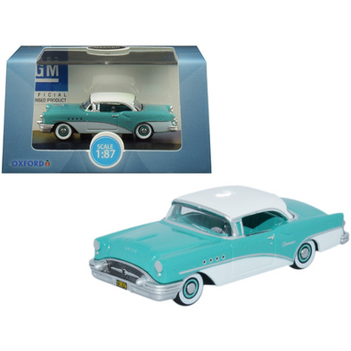 1955 Buick Century Turquoise 1/87 (HO) Scale Diecast Model Car by Oxford