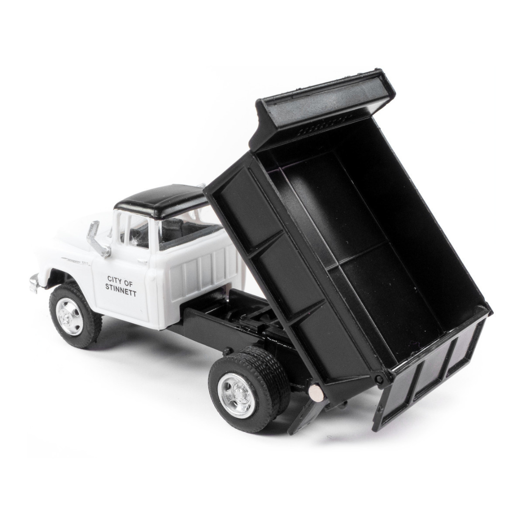 1955-chevrolet-dump-truck-white-city-of-stinnet-public-works-1-87-scale-model