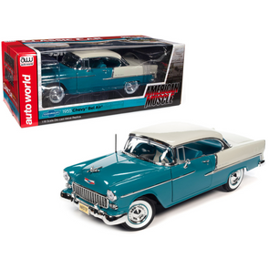 1955 Chevy Bel Air "Hemmings Classic Car Magazine" 1/18 Diecast Model Car by Auto World