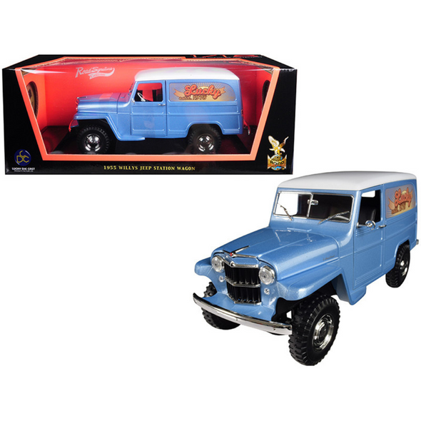 1955 Willys Jeep Station Wagon "Lucky" 1/18 Diecast Model Car by Road Signature