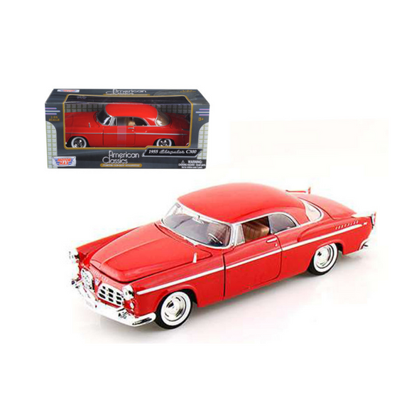 1955-chrysler-c300-red-1-24-diecast-model-car-by-motormax