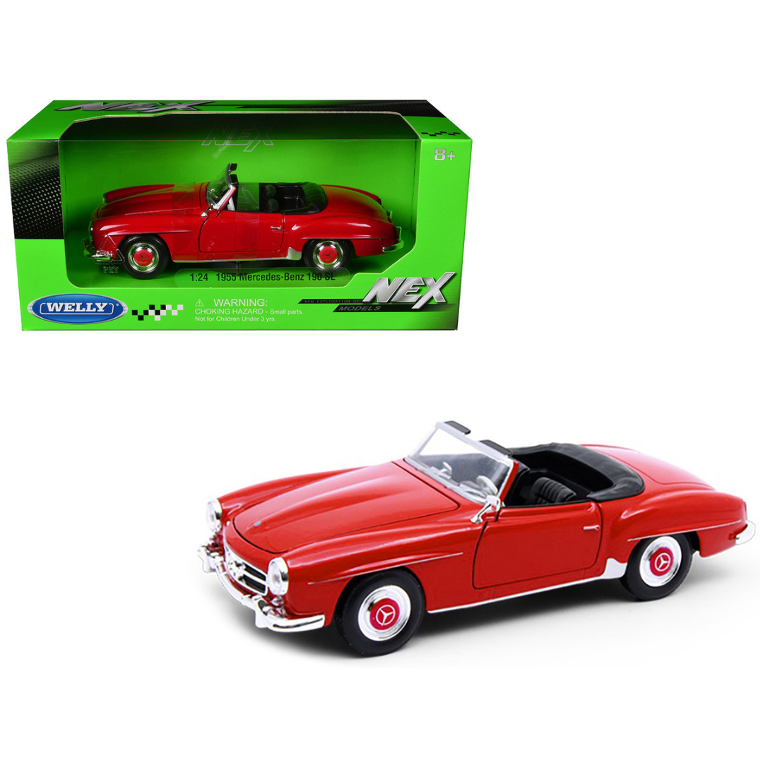 1955 Mercedes-Benz 190 SL Red "NEX Models" Series 1/24 Diecast Model Car