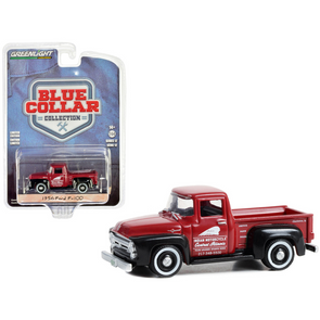 1956-ford-f-100-pickup-truck-indian-motorcycle-service-parts-sales-1-64-diecast-model-car-by-greenlight