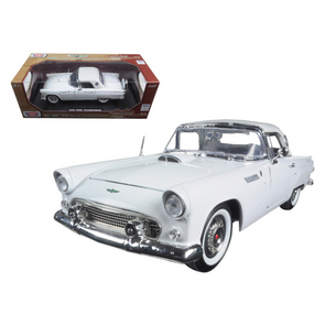 1956-ford-thunderbird-white-1-18-diecast-model-car-by-motormax
