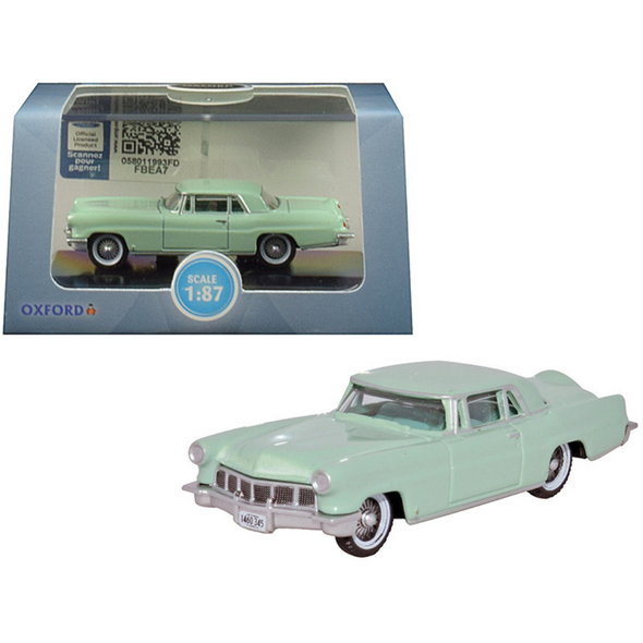 1956 Lincoln Continental Mark II Summit Green 1/87 (HO) Scale Diecast Model Car by Oxford Diecast