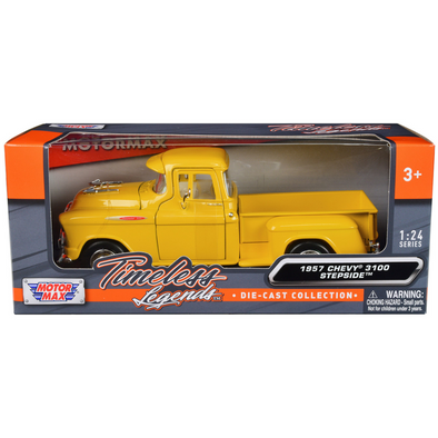 1957-chevrolet-3100-stepside-truck-yellow-1-24-diecast-model-car-by-motormax