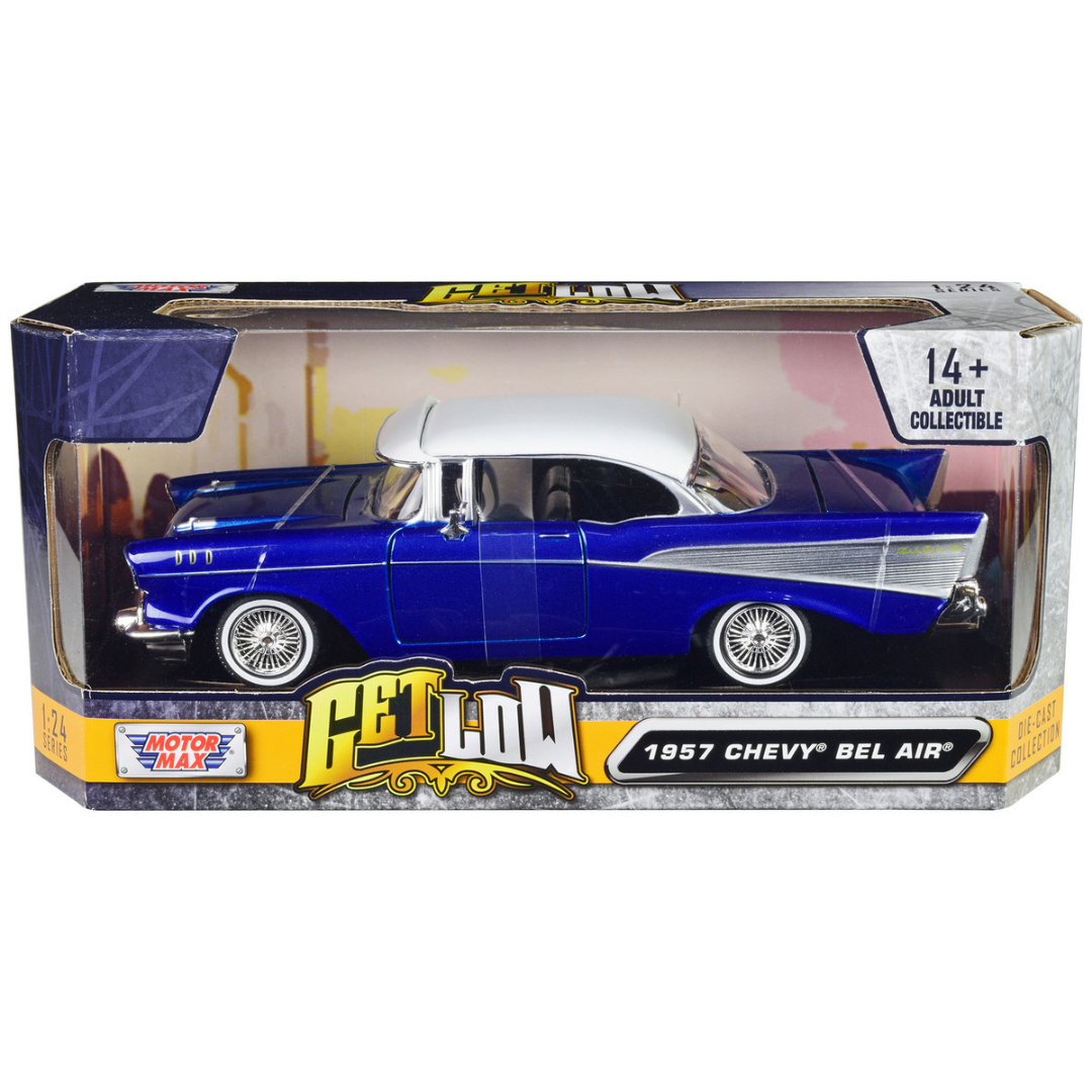 1957 Chevrolet Bel Air Lowrider "Get Low" Series 1/24 Diecast Model Car