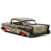 1957 Chevrolet Bel Air #3 Camouflage with Shark Mouth Graphics 1/24 Diecast Model Car