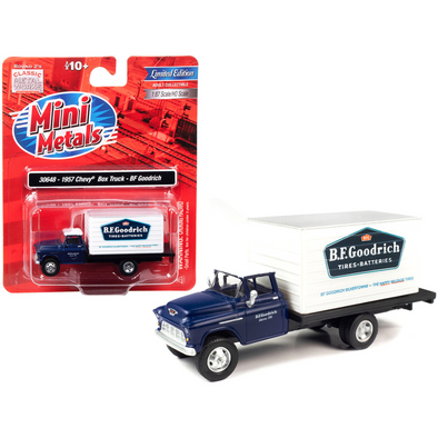 1957-chevrolet-box-truck-dark-blue-with-white-top-bfgoodrich-1-87-ho-scale-model