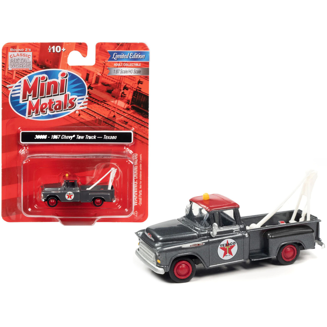 1957-chevrolet-stepside-tow-truck-texaco-gray-metallic-1-87-ho-scale-model