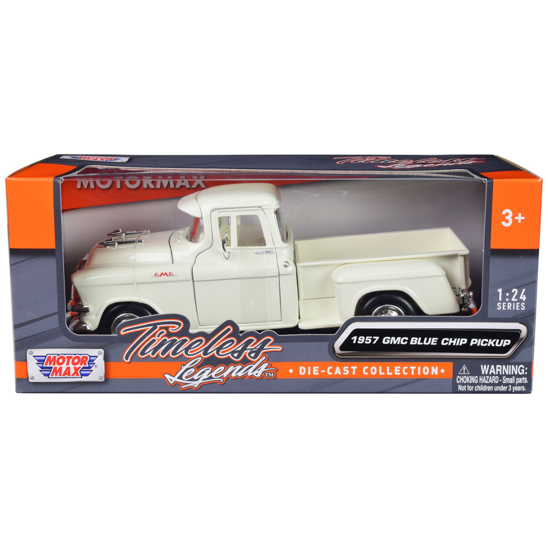 1957 GMC Blue Chip Pickup Truck White "Timeless Legends" Series 1/24 Diecast Model Car