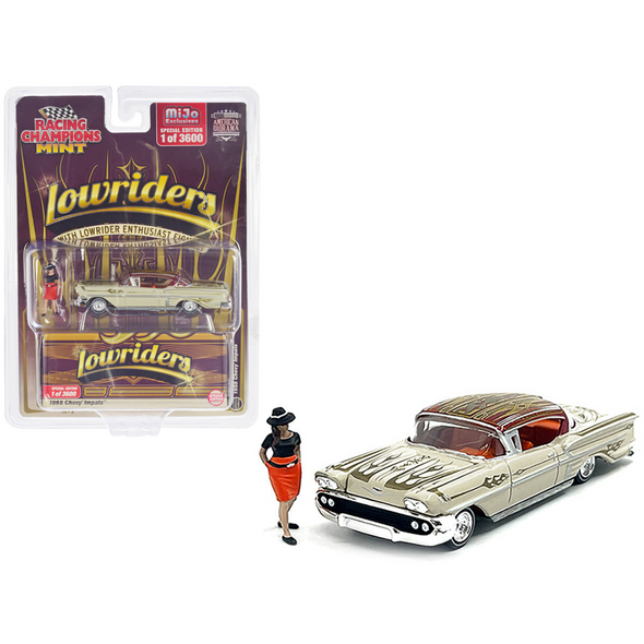 1958 Chevrolet Impala Lowrider with Diecast Figure Limited Edition 1/64 Diecast Model Car