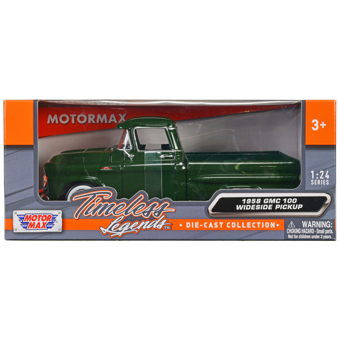 1958 GMC 100 Wideside Pickup Truck Green "Timeless Legends" Series 1/24 Diecast Model Car