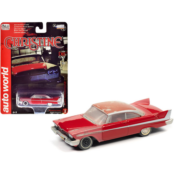 1958 Plymouth Fury "Christine" 1983 (Partially Restored) 1/64 Diecast Model Car by Auto World