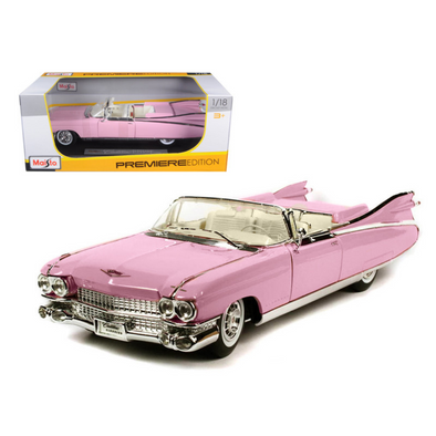 1959 Cadillac Eldorado Biarritz Convertible Pink 1/18 Diecast Model Car by Maisto