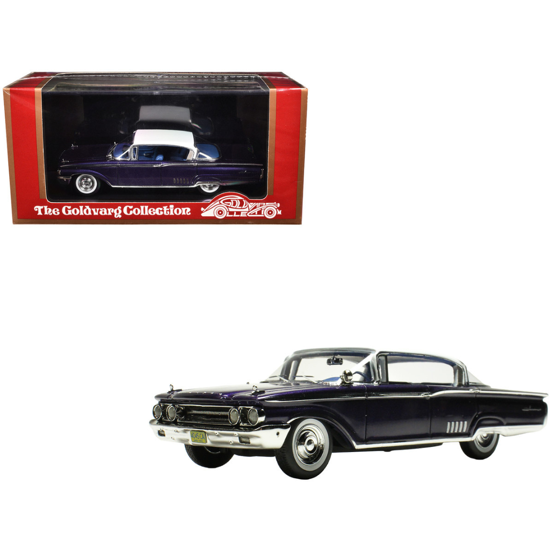 1960 Mercury Park Lane 4 Door Sedan Marine Blue Metallic with White Top and Blue Interior Limited Edition to 200 pieces Worldwide 1/43 Model Car