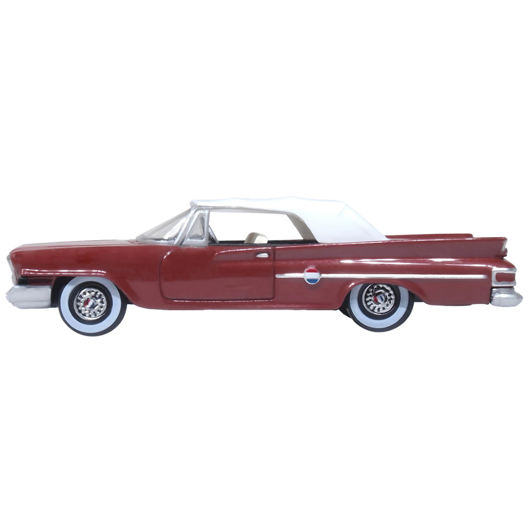 1961-chrysler-300-convertible-closed-top-cinnamon-brown-metallic-with-white-top-1-87-ho-scale-diecast-model-car