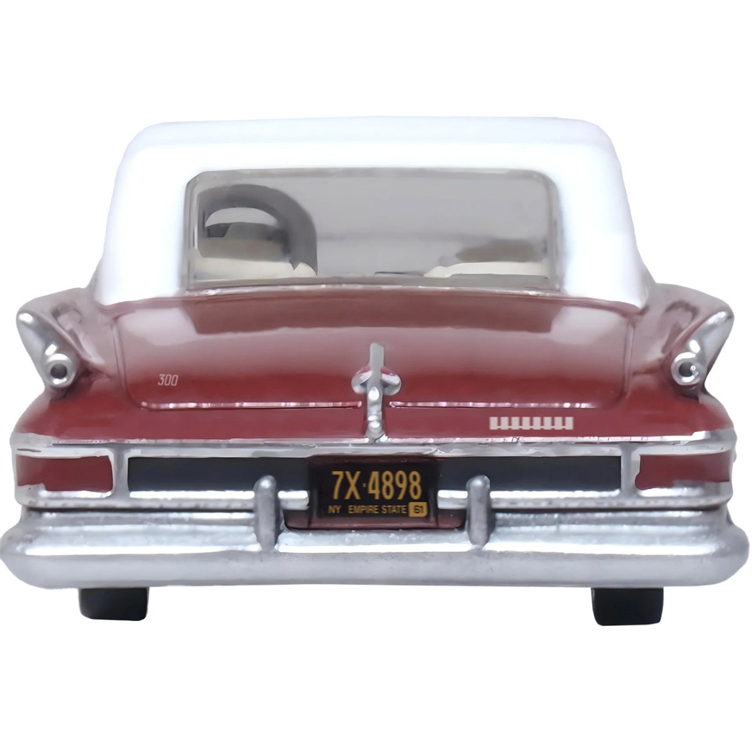 1961-chrysler-300-convertible-closed-top-cinnamon-brown-metallic-with-white-top-1-87-ho-scale-diecast-model-car