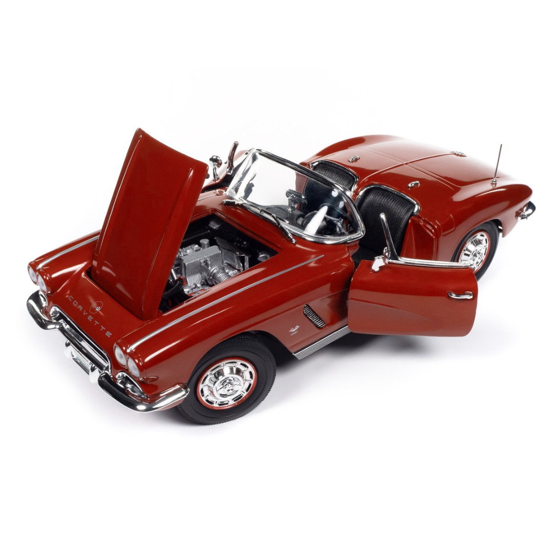 1962 Chevrolet Corvette Convertible Honduras Maroon Metallic "Hemmings Motor News September 2022 Cover Car" "American Muscle" Series 1/18 Diecast Model Car