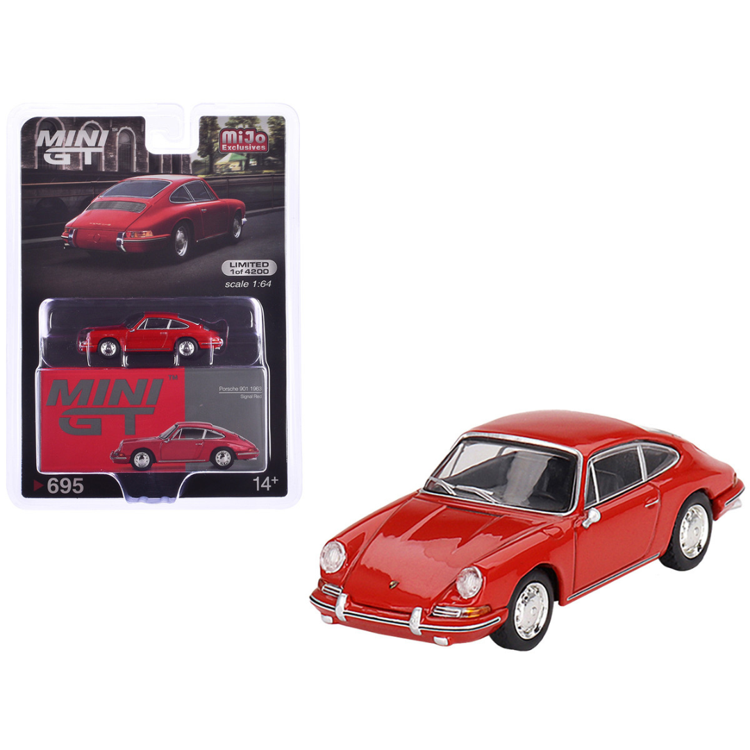 1963 Porsche 901 Signal Red Limited Edition 1/64 Diecast Model Car