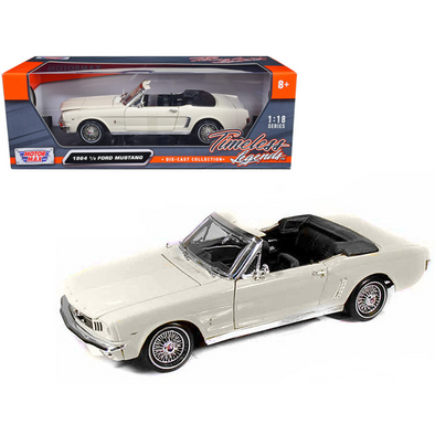 1964 1/2 Ford Mustang Convertible Cream 1/18 Diecast Car Model