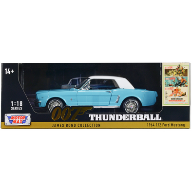 1964 1/2 Ford Mustang James Bond 007 "Thunderball" (1965) Movie 1/18 Diecast Model Car