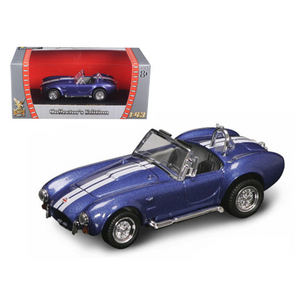 1964 Shelby Cobra 427 S/C Blue with White Stripes 1/43 Diecast Model Car