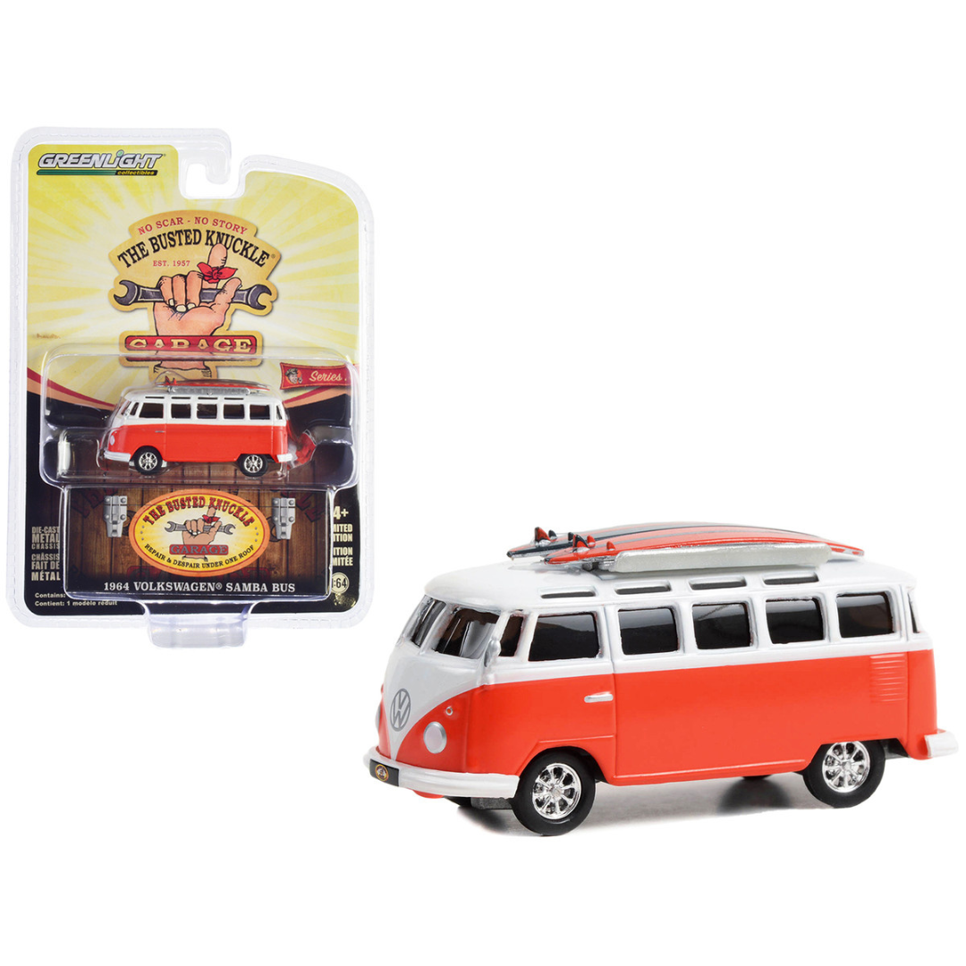 1964-volkswagen-samba-bus-with-surfboards-1-64-diecast-model-car-by-greenlight