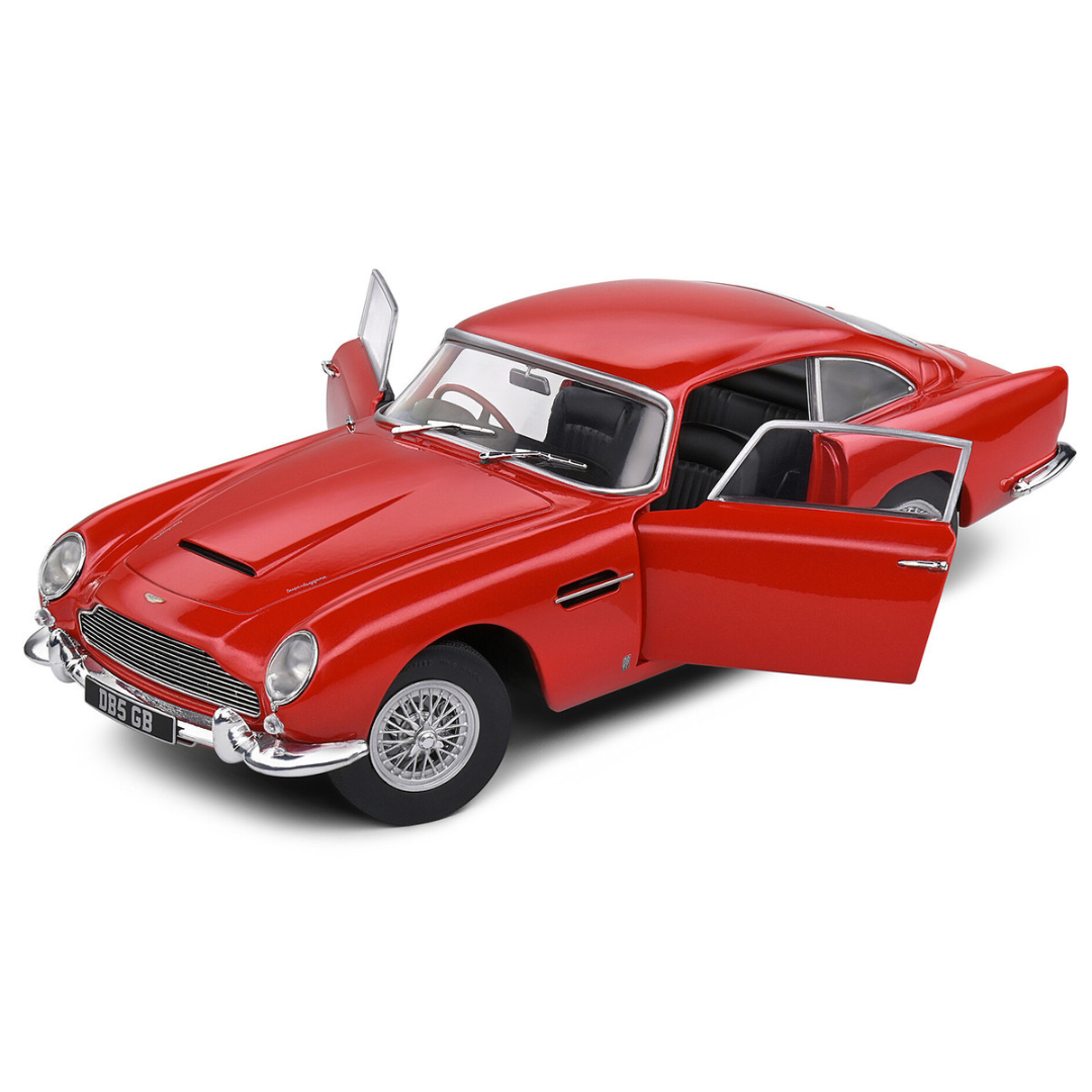 1964 Aston Martin DB5 RHD (Right Hand Drive) Red Metallic 1/18 Diecast Model Car