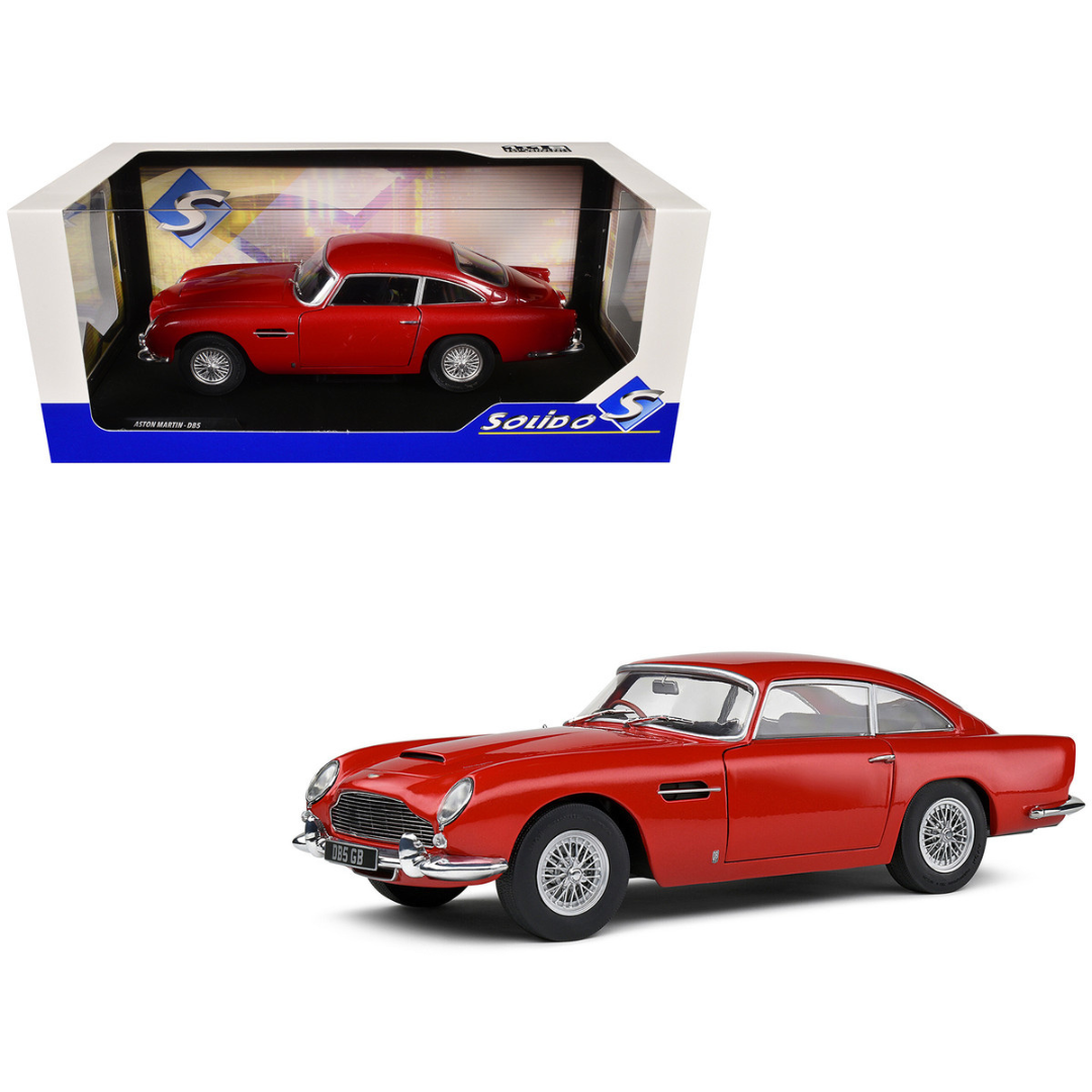 1964 Aston Martin DB5 RHD (Right Hand Drive) Red Metallic 1/18 Diecast Model Car