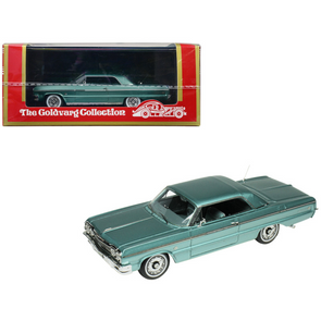 1964-chevrolet-impala-azure-aqua-blue-metallic-with-blue-interior-limited-edition-to-200-pieces-worldwide-1-43-model-car-by-goldvarg-collection