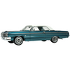 1964 Chevrolet Impala Lagoon Aqua Blue Metallic with Blue Interior and White Top Limited Edition to 200 pieces Worldwide 1/43 Model Car by Goldvarg Collection