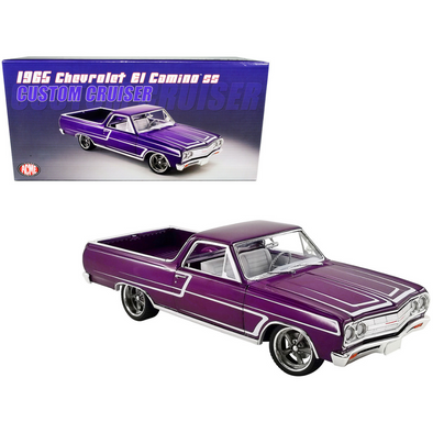 1965 Chevrolet El Camino SS "Custom Cruiser" Purple Metallic with White Graphics 1/18 Diecast