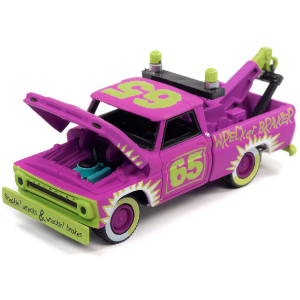 1965 Chevrolet Tow Truck #65 Random Acts of Violets Purple "Demolition Derby" 1/64 Diecast