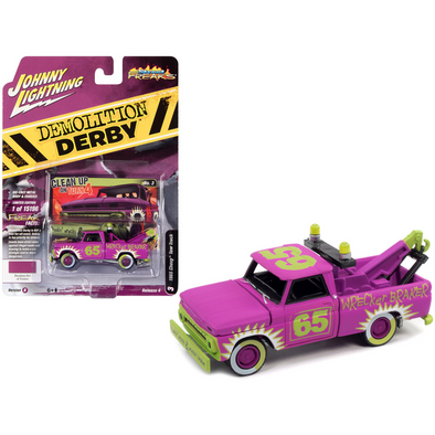 1965 Chevrolet Tow Truck #65 Random Acts of Violets Purple "Demolition Derby" 1/64 Diecast