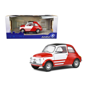 1965 Fiat 500 L Red and White with Red Interior "Robe Di Kappa" 1/18 Diecast Model Car by Solido