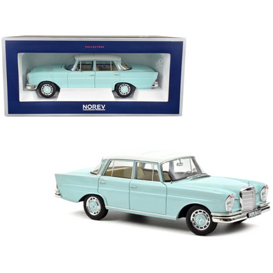 1965 Mercedes-Benz 220 S Light Blue 1/18 Diecast Model Car by Norev