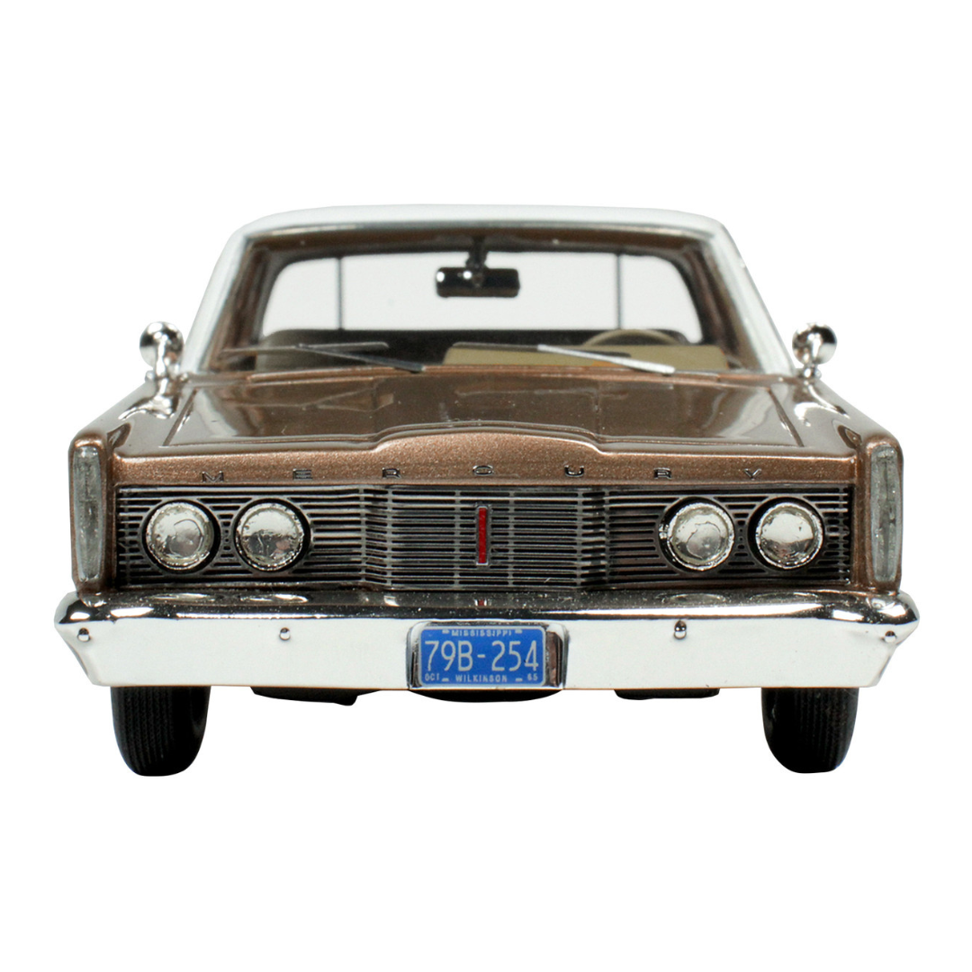 1965-mercury-park-lane-pecan-frost-brown-metallic-with-white-top-limited-edition-to-200-pieces-worldwide-1-43-model-car-by-goldvarg-collection