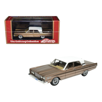 1965-mercury-park-lane-pecan-frost-brown-metallic-with-white-top-limited-edition-to-200-pieces-worldwide-1-43-model-car-by-goldvarg-collection