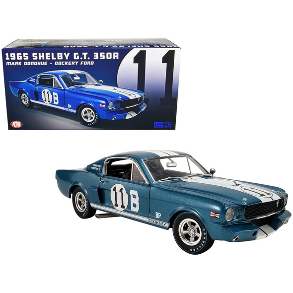 1965 Shelby GT 350R #11B Mark Donahue "Dockery Ford" Limited Edition 1/18 Diecast Model Car by ACME