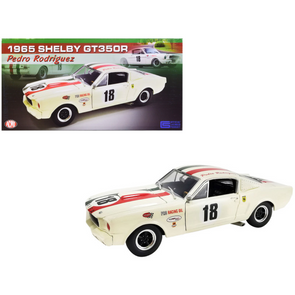 1965-shelby-gt350r-18-cream-with-red-and-green-stripes-pedro-rodriguez-limited-edition-to-378-pieces-worldwide-1-18-diecast-model-car-by-acme
