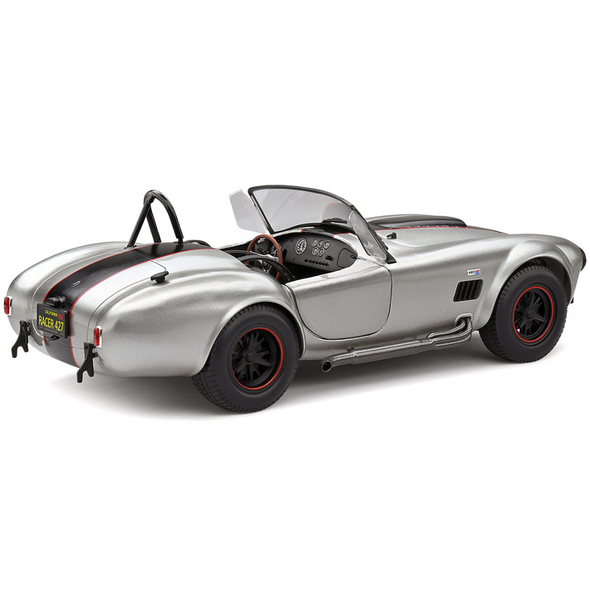 1965-shelby-ac-cobra-427-mkii-silver-with-red-and-black-stripes-1-18-diecast-model-car