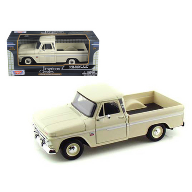 1966-chevrolet-c10-fleetside-pickup-truck-cream-1-24-diecast-model-car-by-motormax